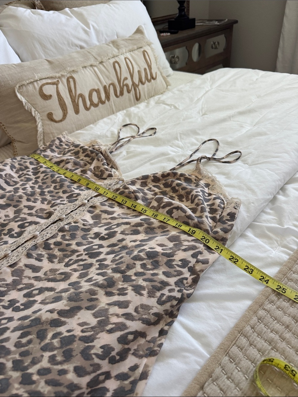 aerie Leopard Print Lace-Trim Slip - Beige & Brown - Picture 9 of 12